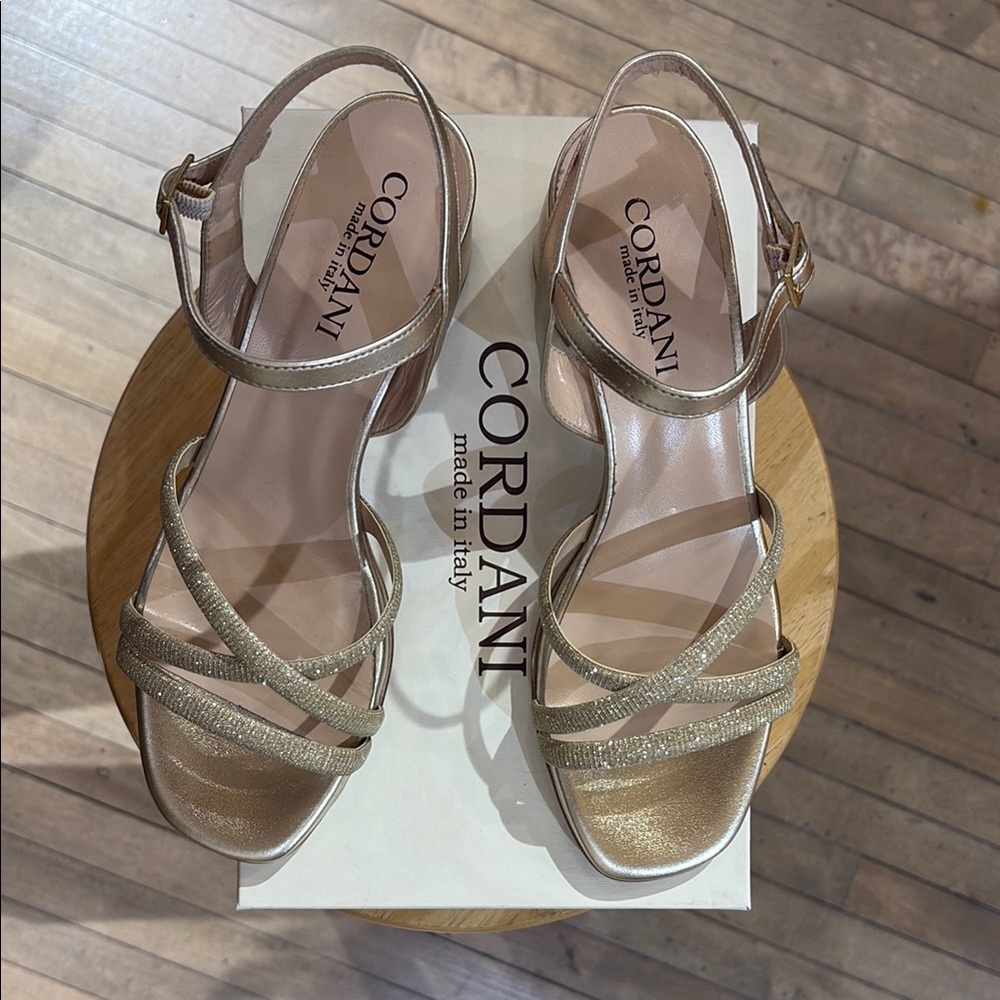 Cordani Women's Gold Strappy Sandals